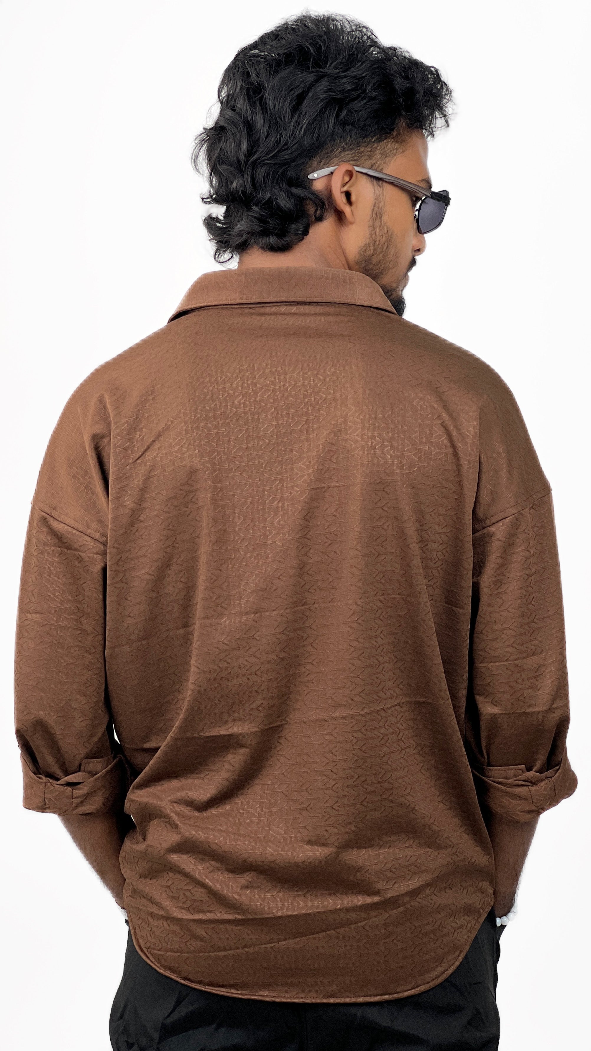 R&amp;D 3 POCKET SHIRT-BROWN