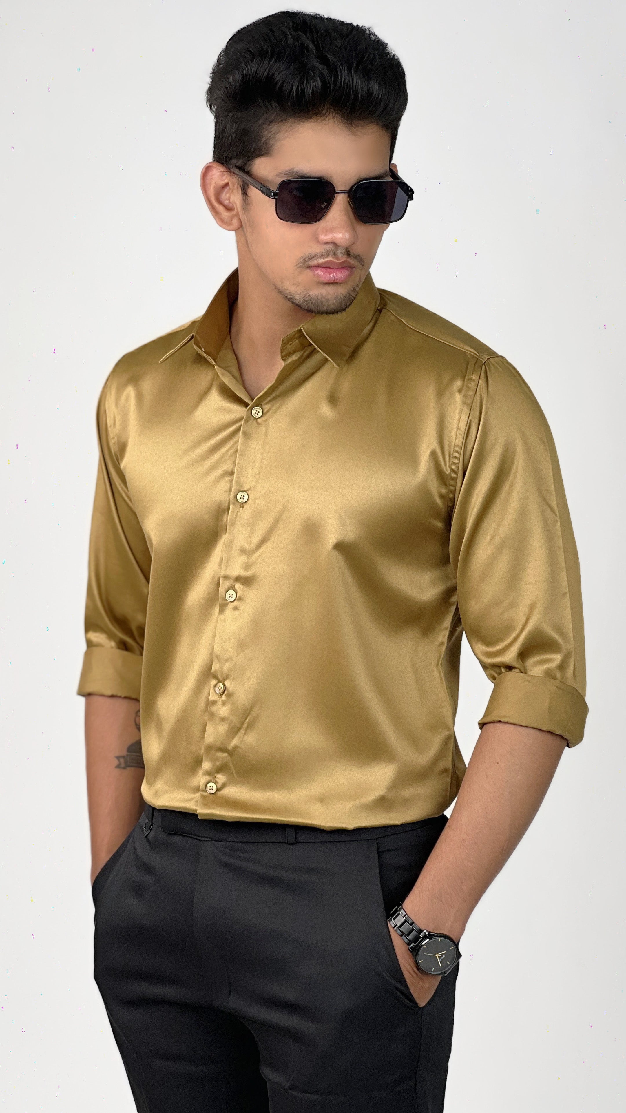 OCHER FORMAL SHIRT