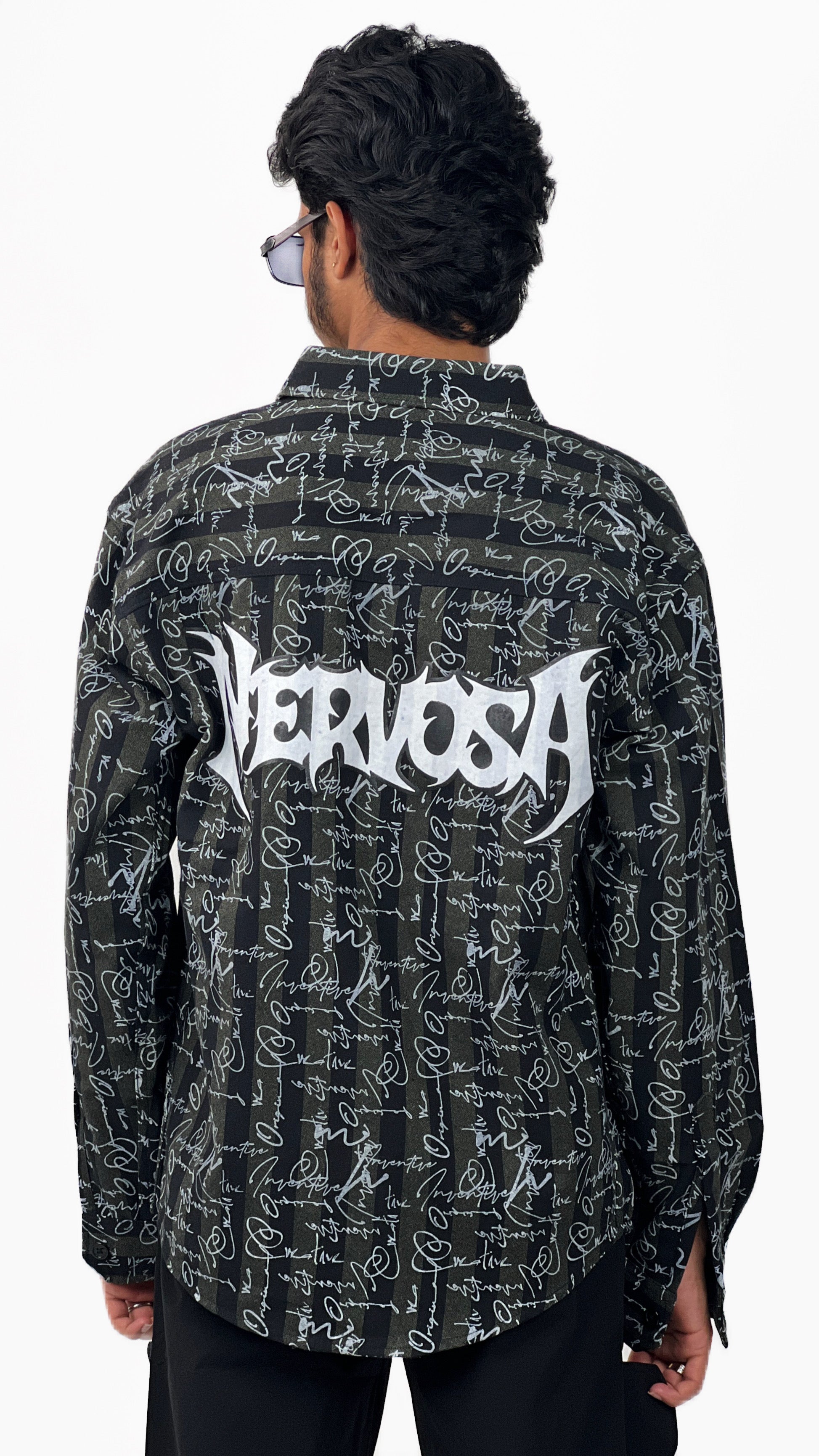 NERVOSA PRINTED SHIRT-MILITARY GREEN