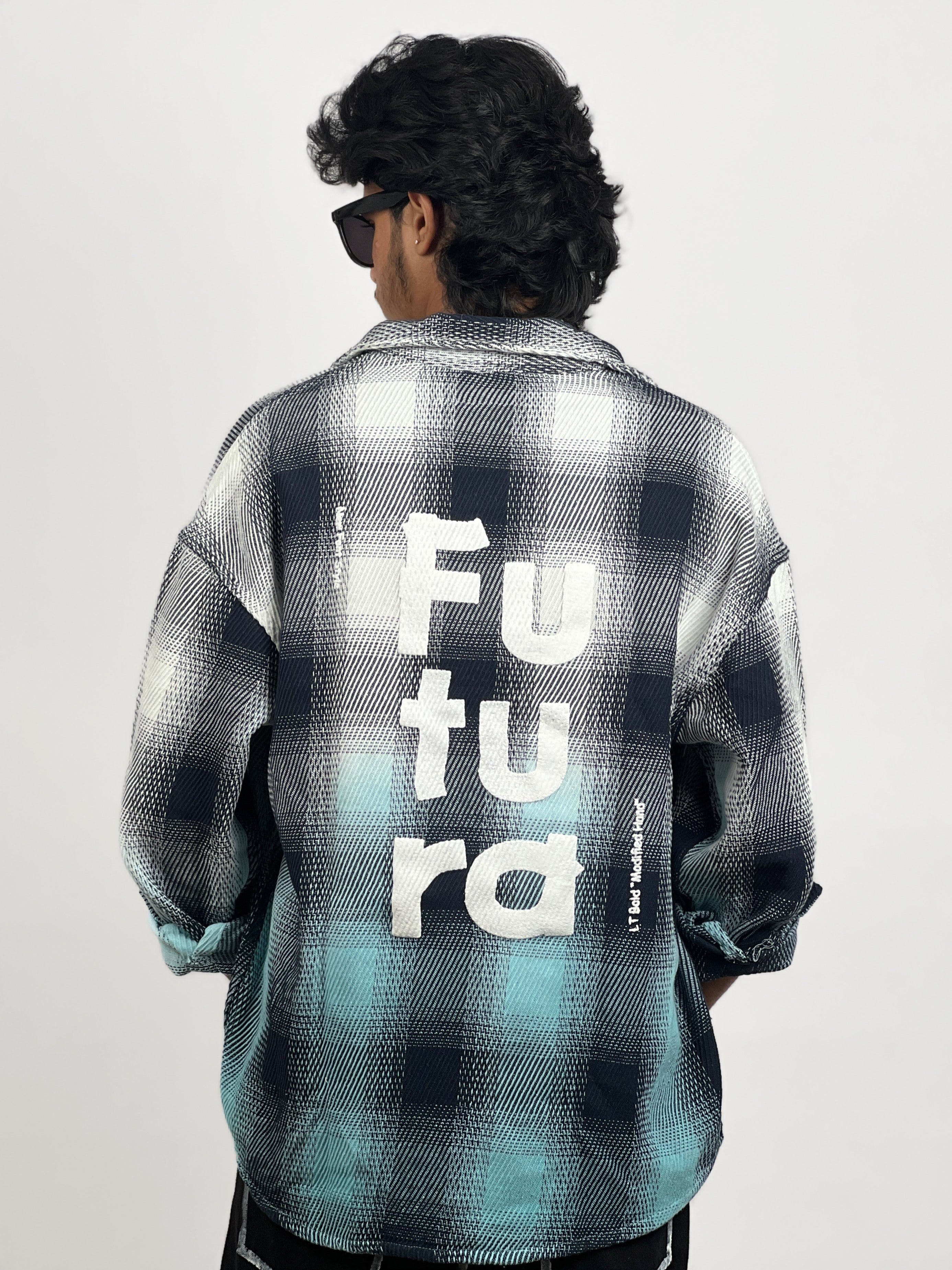 DIP DYE FUTURA PUFF BACK PRINTED SHIRTS