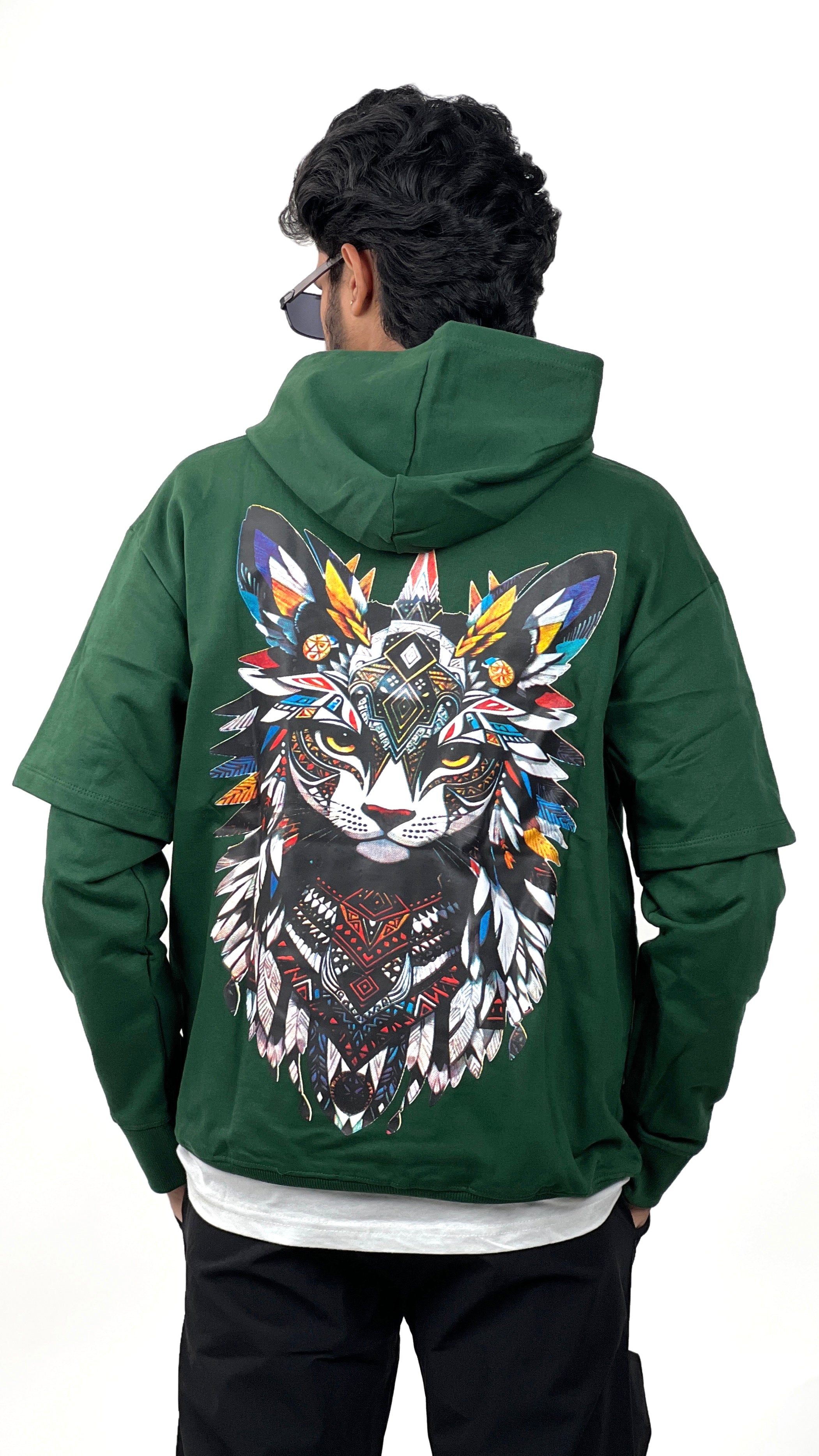 BB DR.SLEEVES CAT PRINTED HOODIE