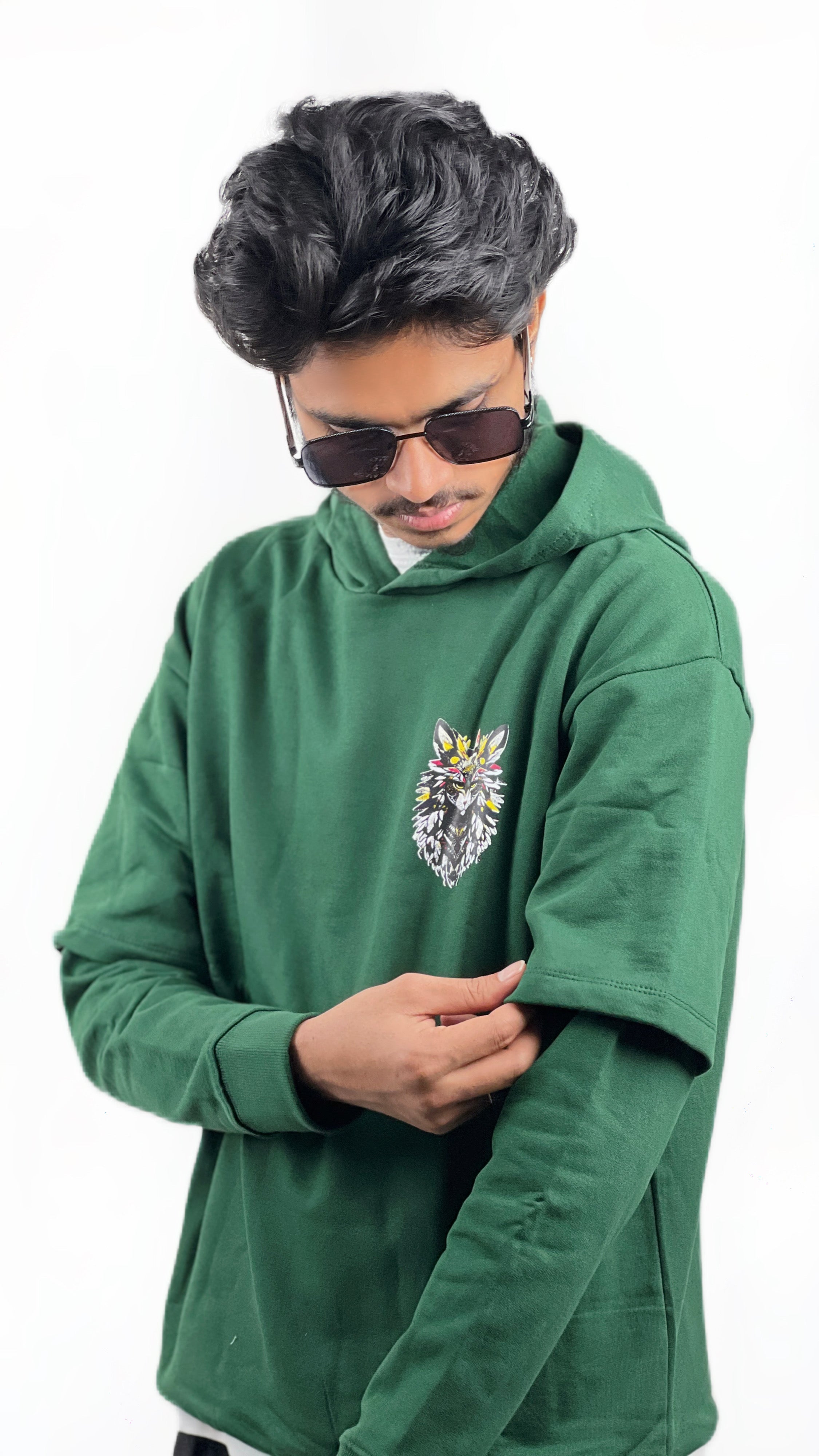 BB DR.SLEEVES CAT PRINTED HOODIE