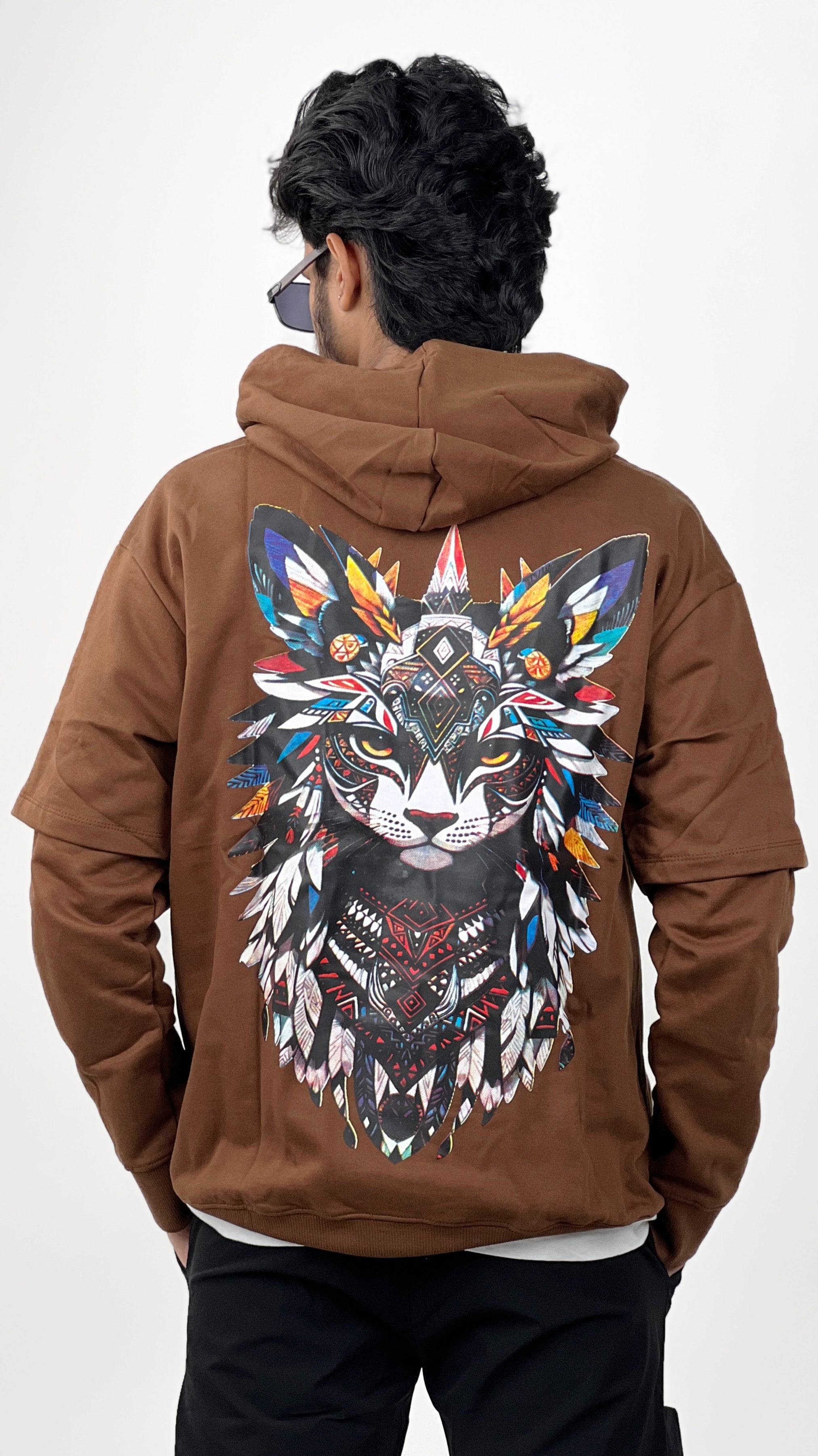 BB DR.SLEEVES CAT PRINTED HOODIE