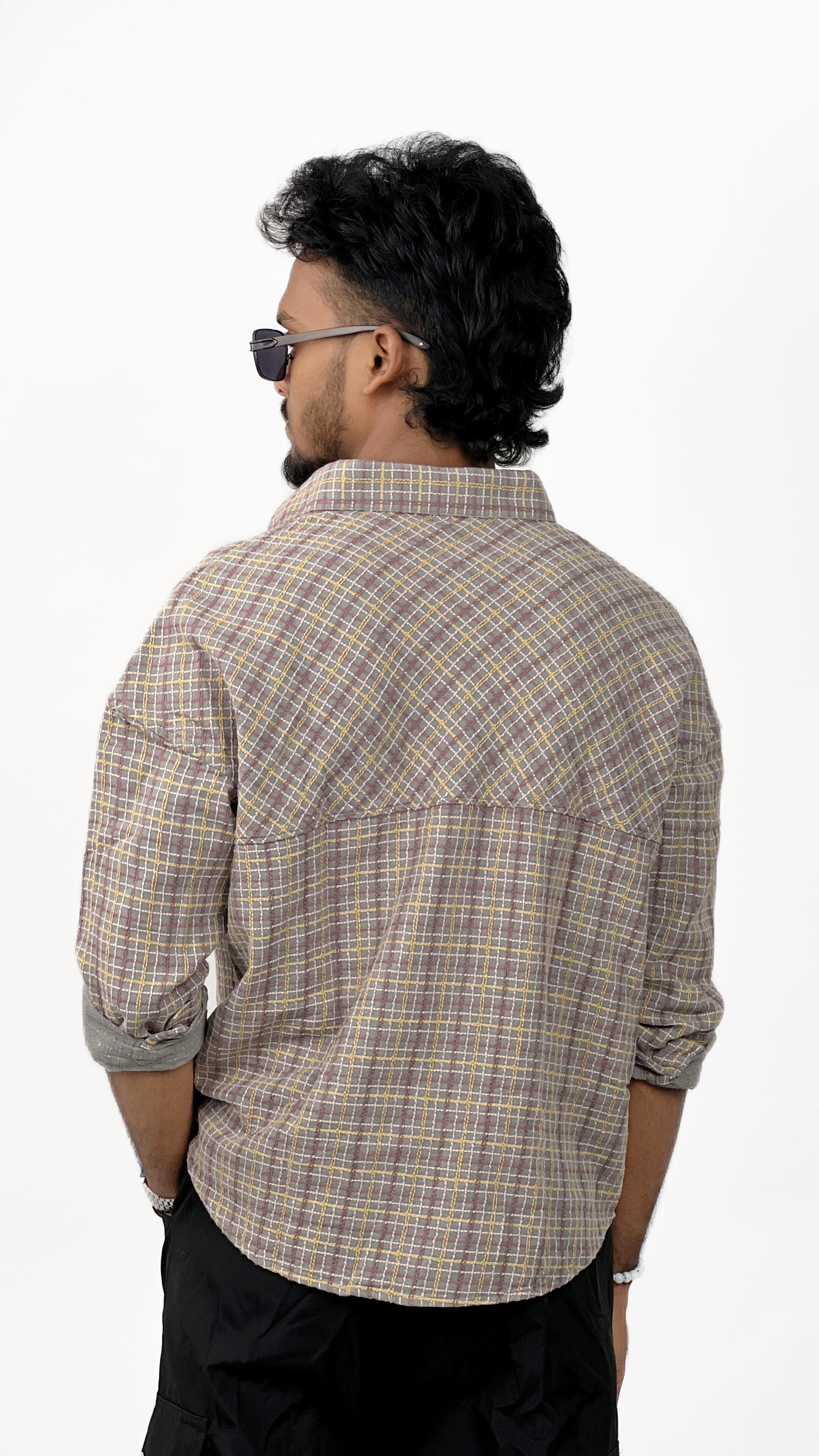 R&amp;D EMBROIDERED CHECKED SHIRT