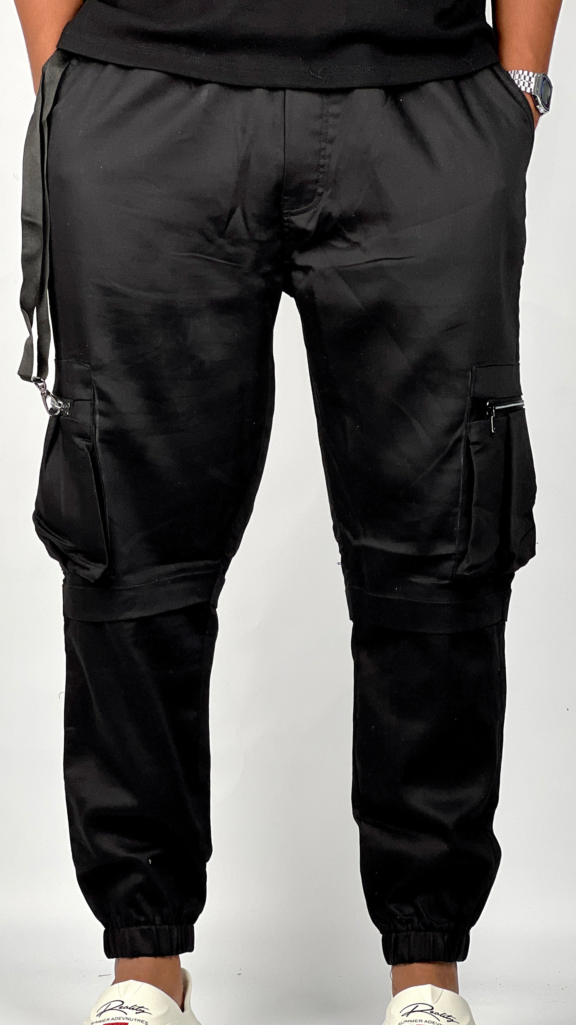 SIDE ZIPPER POCKETS COTTON JOGGER