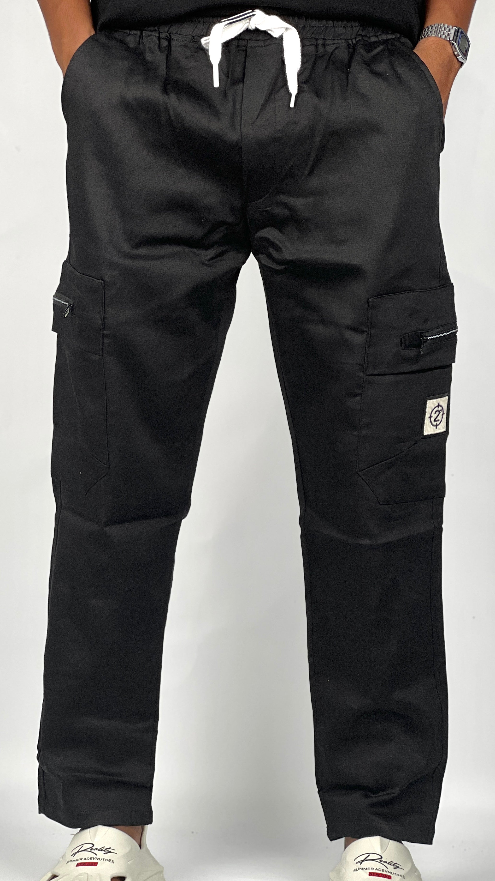 SIDE ZIPPER 4 POCKET COTTON PANT