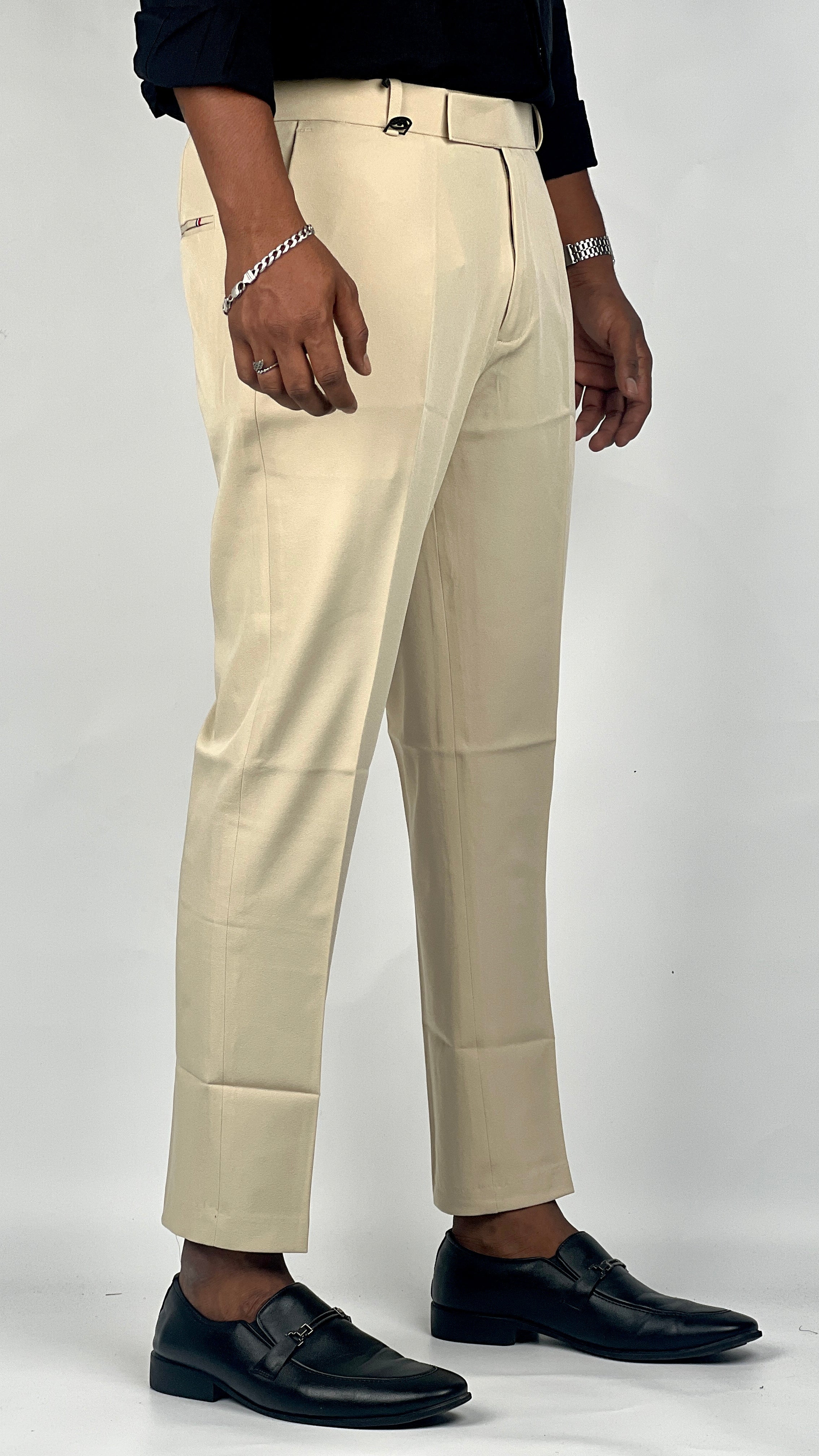 BISCUIT CREAM FORMAL TROUSER